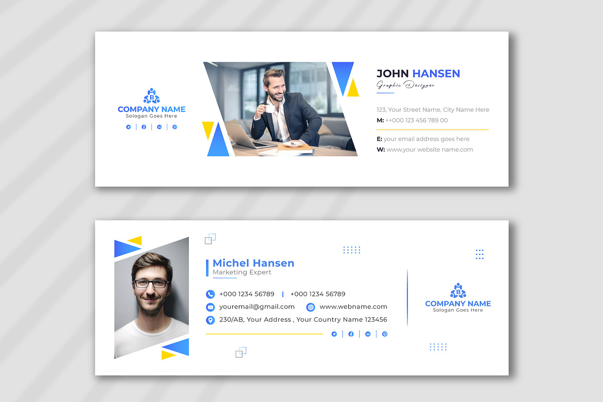 Modern Email Signature Template, a Templates & Theme by pixelcreatx (Photo 1 of 3)