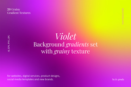 20 Violet Gradients Set