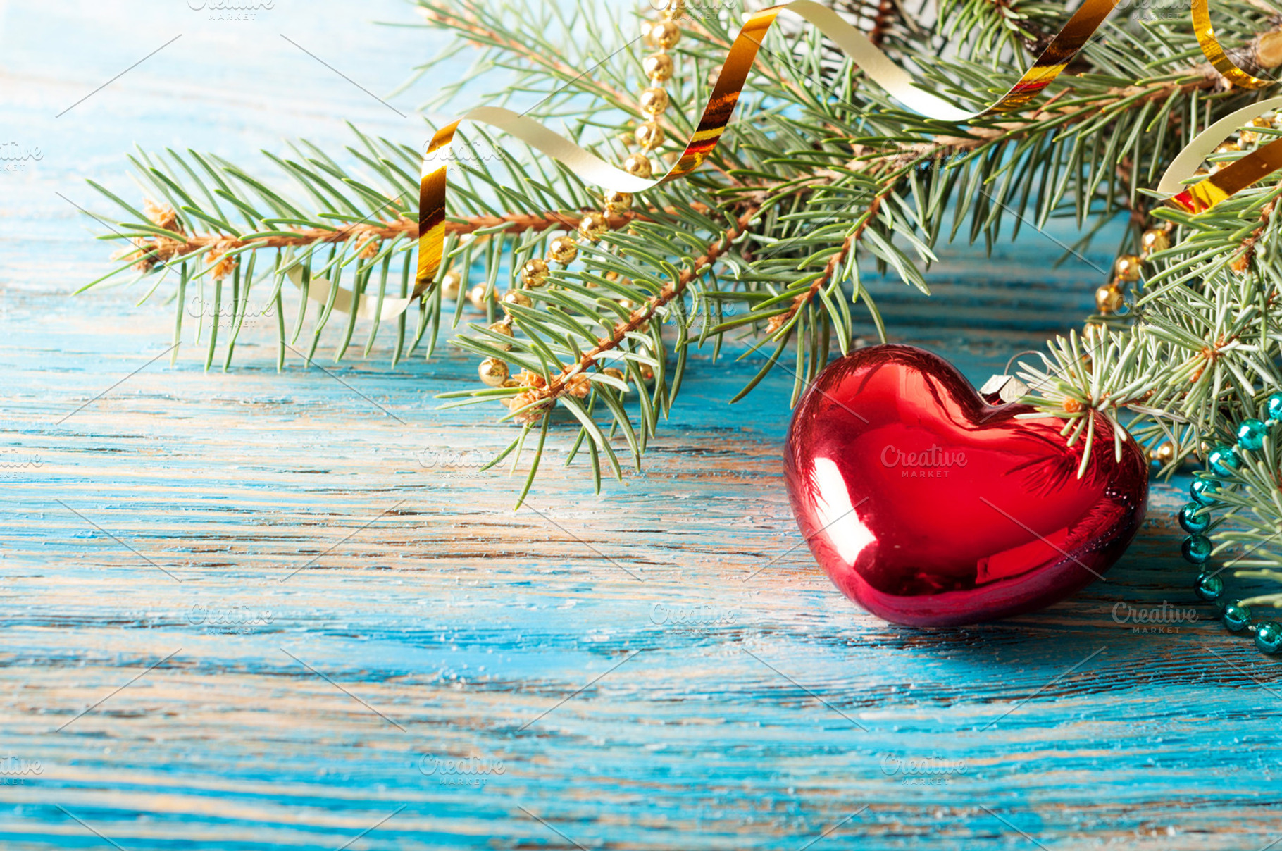 Christmas decorations and fir, a Holiday Photo by Artspace