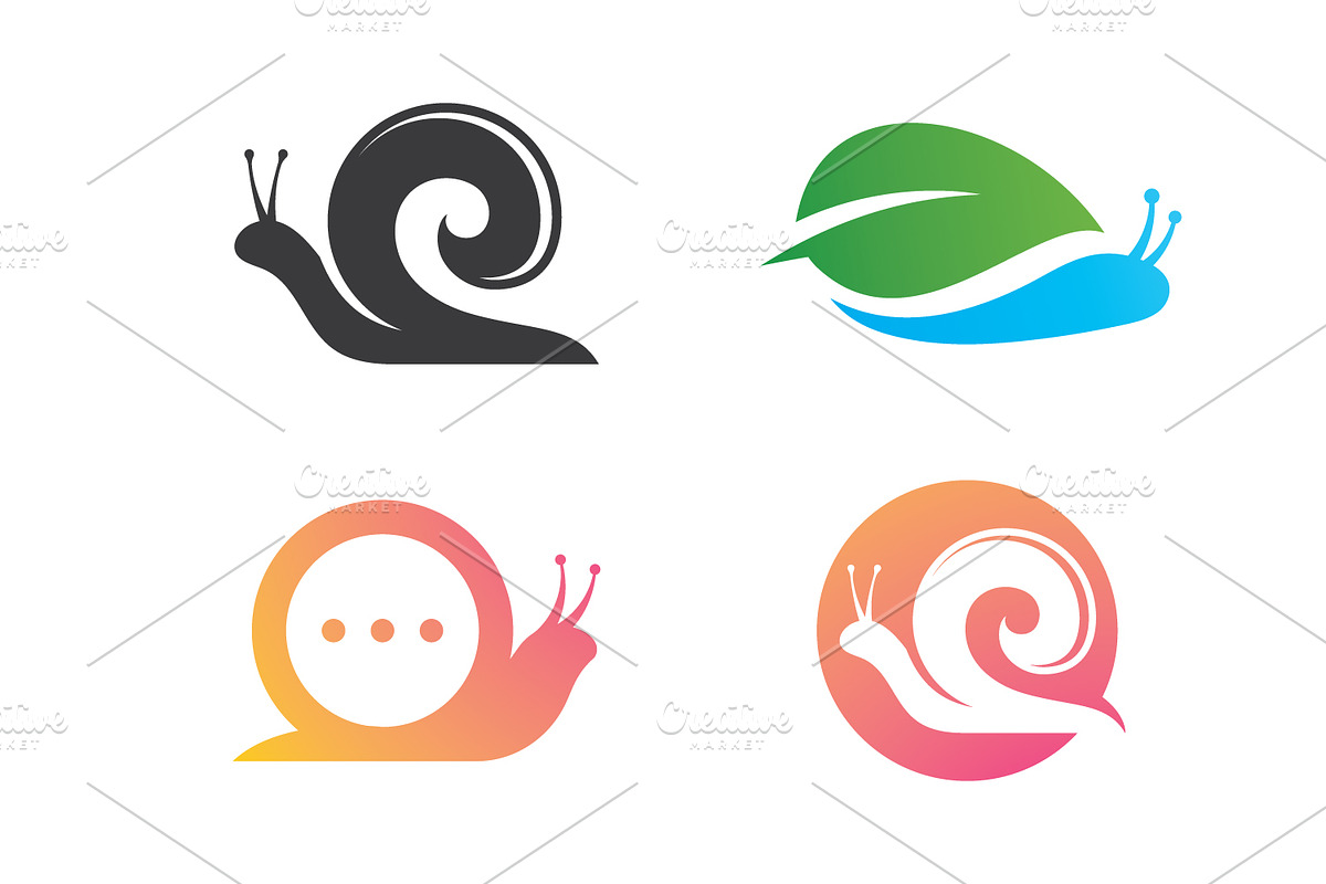 Snails logo vector, a Pattern Graphic by T.Vooka
