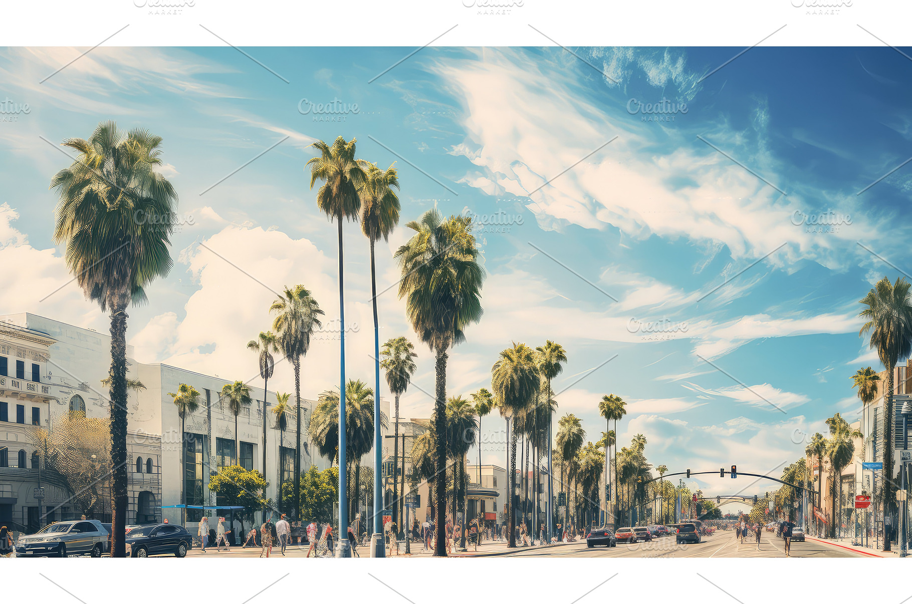 beach palm summer background ai, a Nature Photo by pikepicture