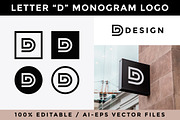 Letter D Monogram Logo, a Branding & Logo Template by Mauro Bertolino (Thumbnail 1 of 6)