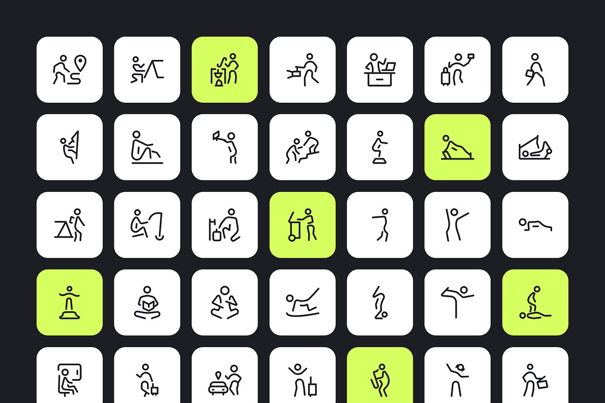 300 Fitness Icons, an Outline Icon by Prosymbols (Photo 9 of 9)