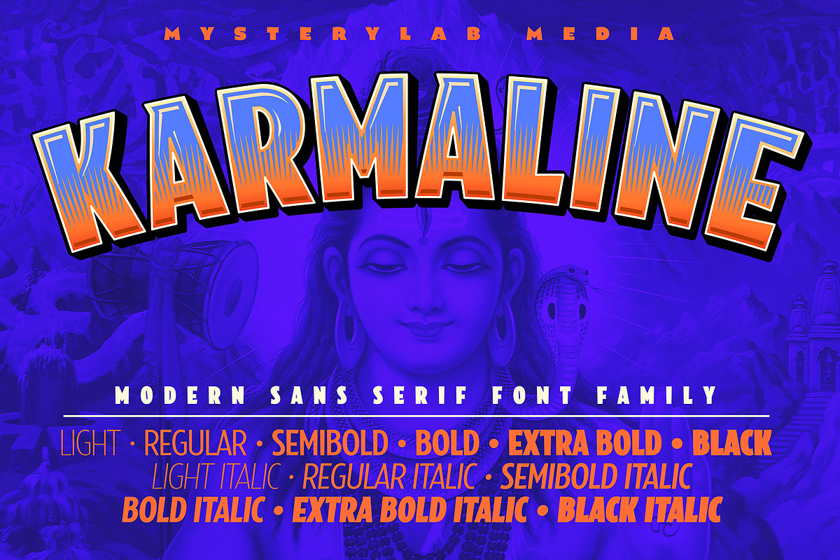 Karmaline Sans Serif Font Family, a Sans Serif Font by Mysterylab Designs (Photo 8 of 9)