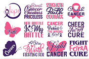 Breast cancer Quotes Designs Bundle, an Object Graphic by Printable Treasure (Thumbnail 2 of 3)
