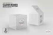 Clear Lock Bottom Boxes Mockup, a Cups & Container Mockup by INCDesign (Thumbnail 7 of 9)