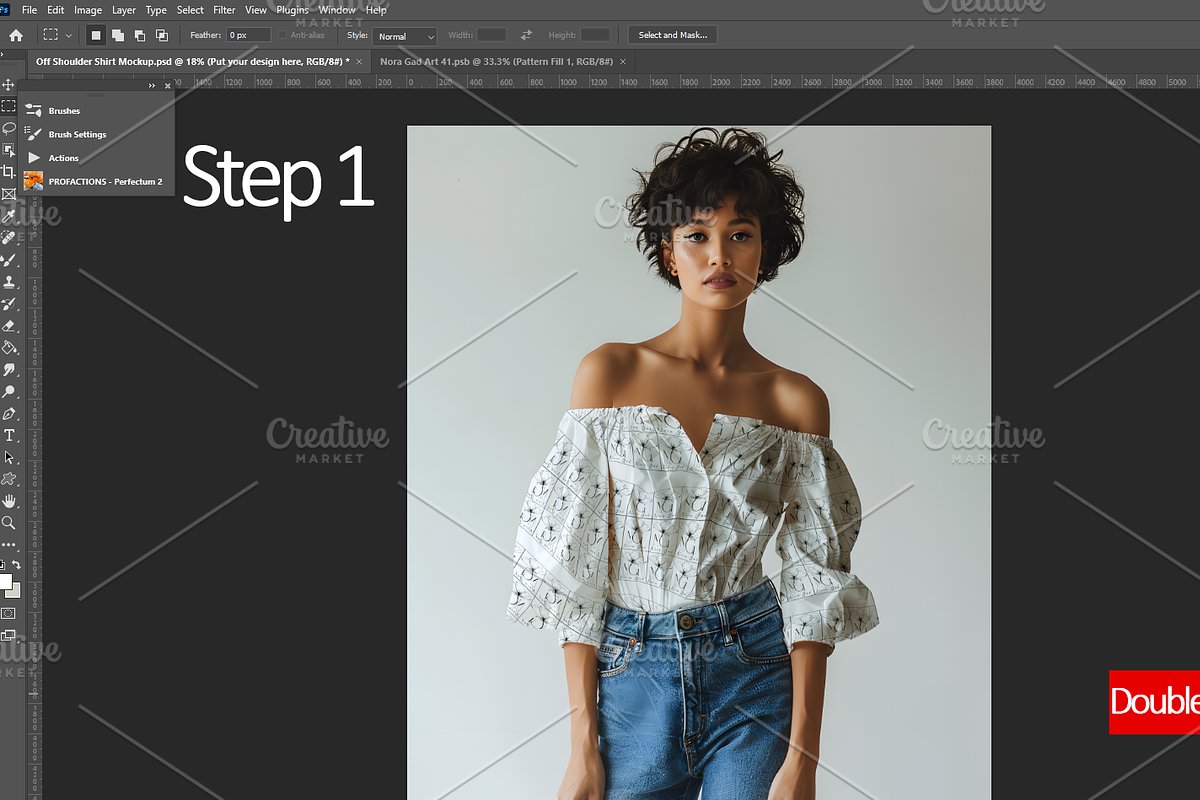 Off Shoulder Top Mockup, an Apparel Mockup by Nora Gad (Photo 10 of 14)