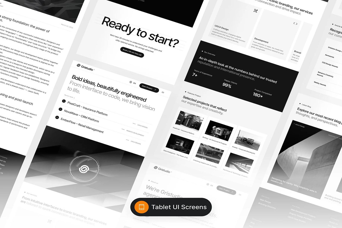 Gristudio - Portfolio UI Kit, an UI Kit Template by Lumina_ui_ux202 (Photo 6 of 7)