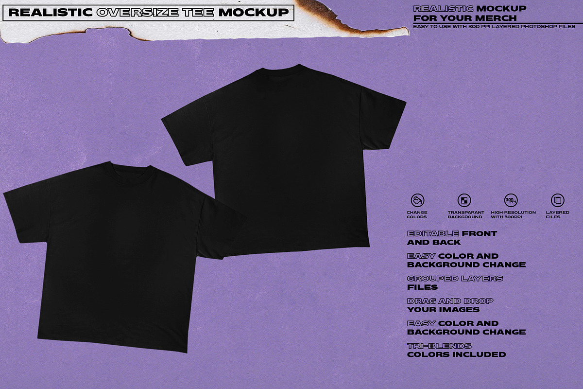 Oversize Tee Mockup, a Shirt Mockup by Easybandits (Photo 1 of 3)