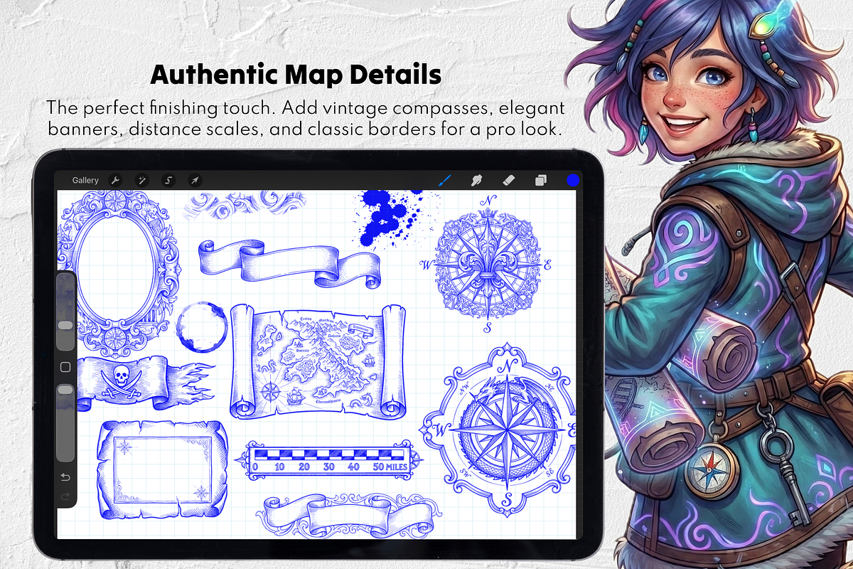 345 Fantasy Map Builder Stamps, a Brush Add-On by Selentaori Studio (Photo 10 of 10)