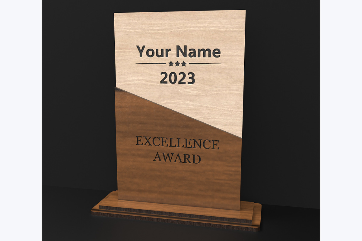 Acrylic & Wooden Award Trophies, an Object Graphic by ThemeXDigital (Photo 4 of 9)