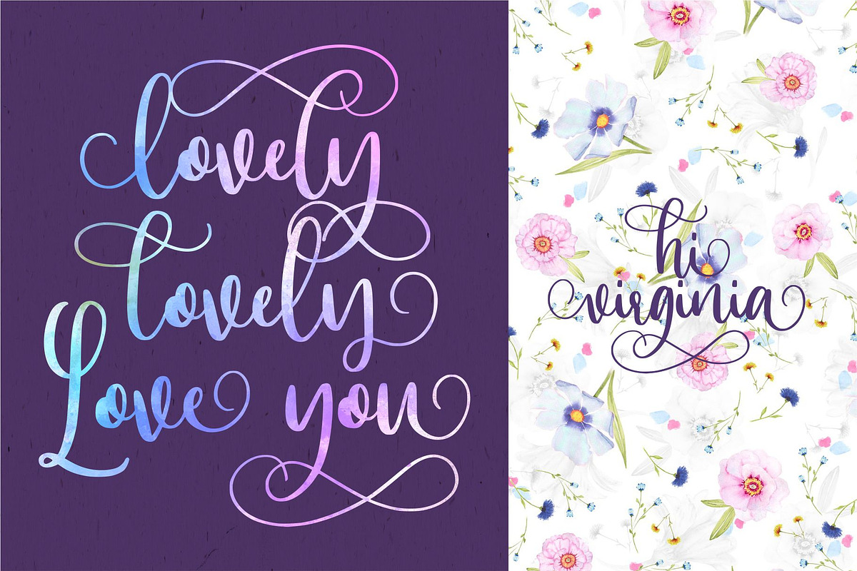Hi Virginia - a Beauty Font preview 7