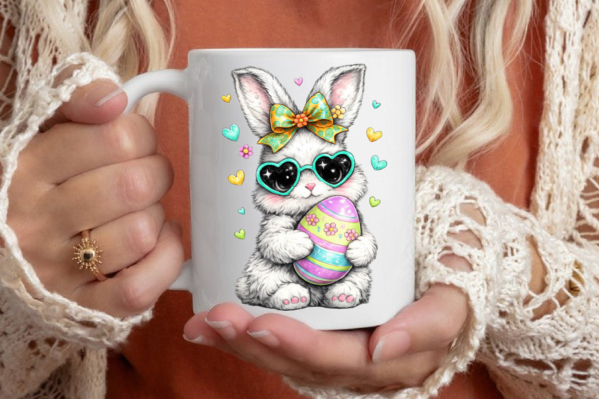 Retro Preppy Cute Easter Bunny Png, an Illustration by designcity5 (Photo 8 of 9)