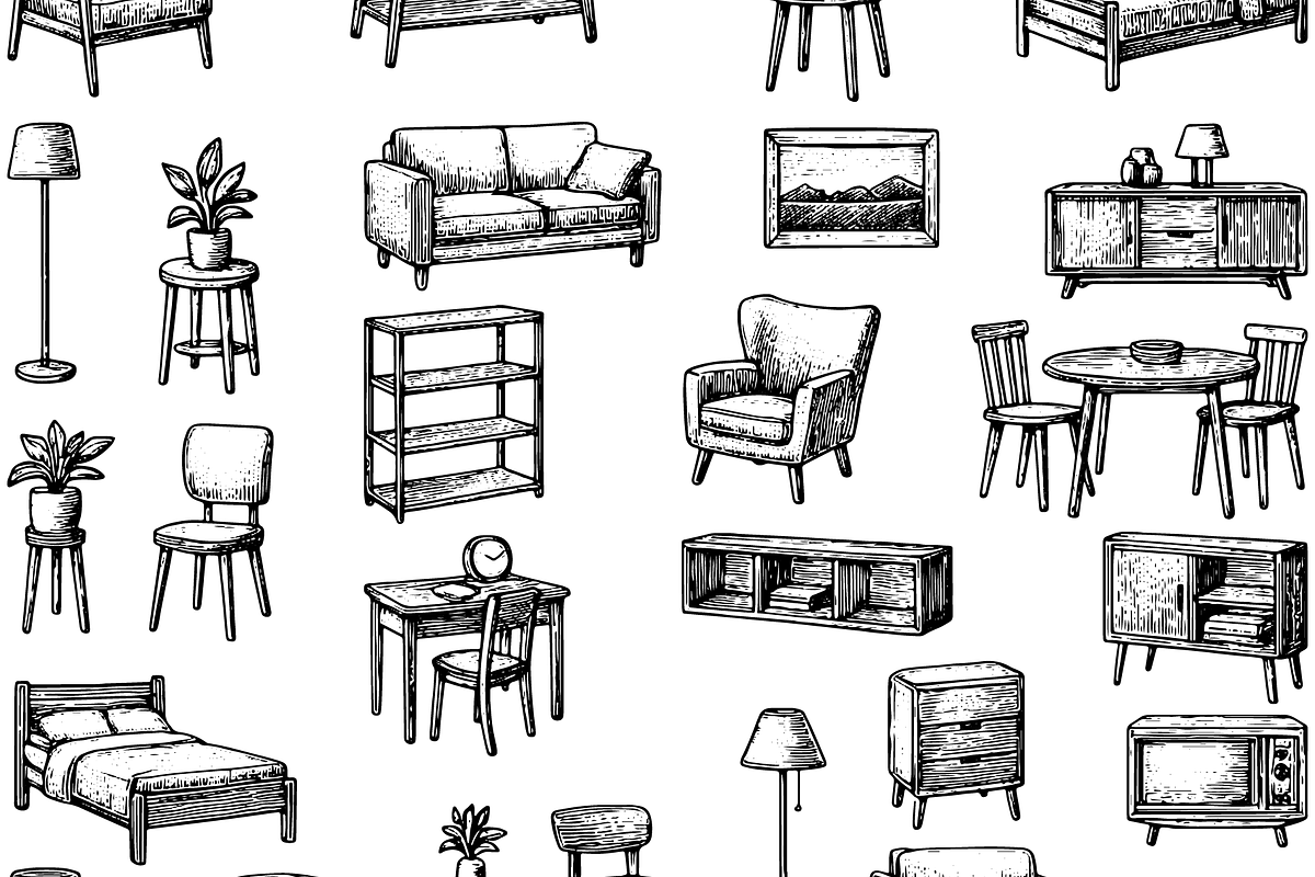 Modern Furniture Collection, an Object Graphic by RT Studio (Photo 3 of 4)