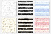 Gold and silver confetti backgrounds, a Pattern Graphic by ekmelica (Thumbnail 2 of 5)