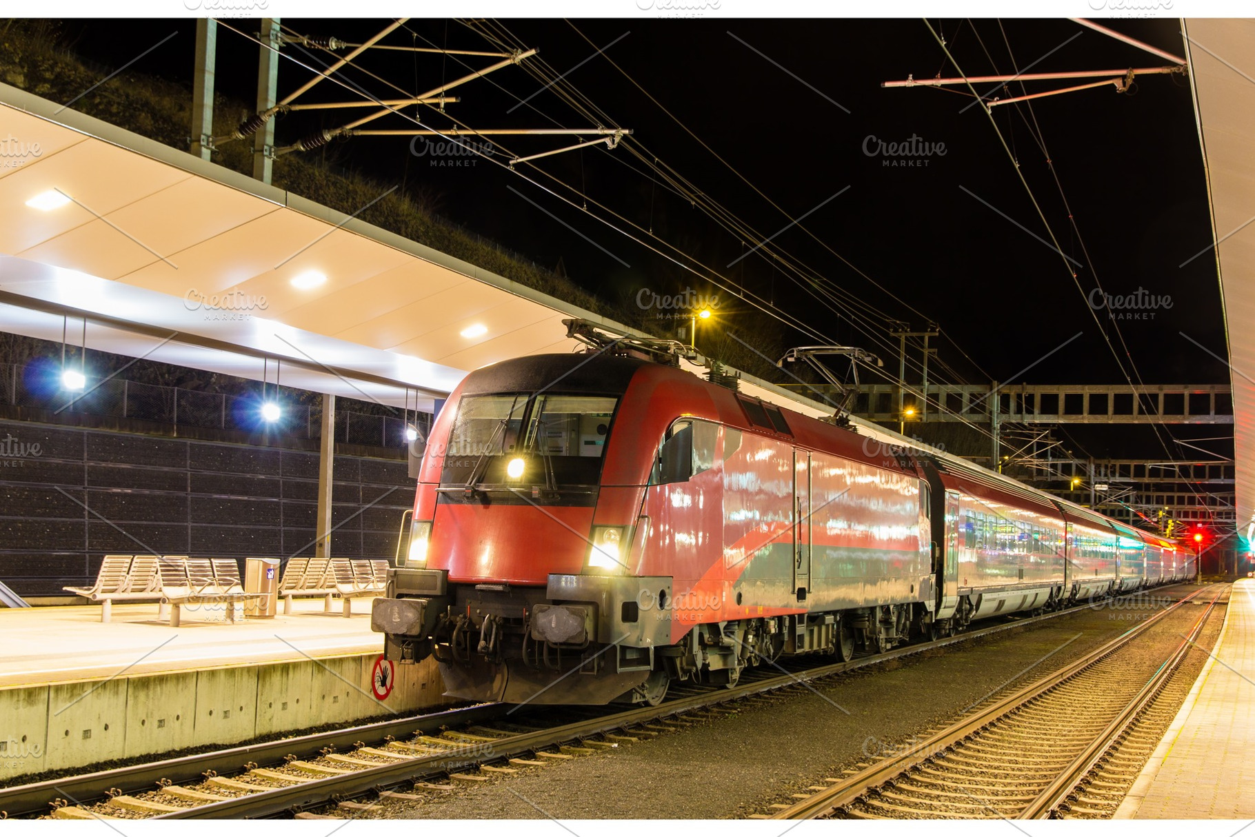 Austrian highspeed train at feldkirch station stock photo containing train, a Transportation Photo by Leonid Andronov
