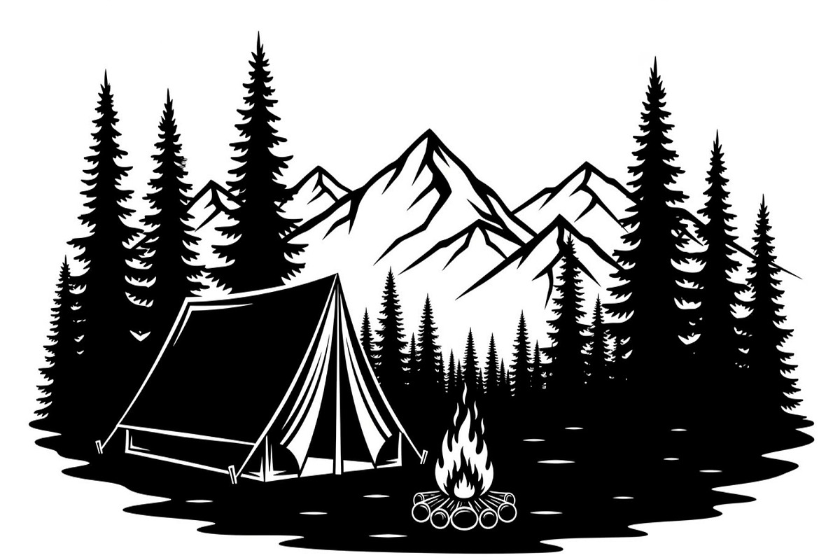 50 Camping Mountain Vector Bundle, an Illustration by jahid234 (Photo 26 of 51)