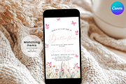 Digital Butterfly  Phone Invite, an Invitation Template by Digital_Mind (Thumbnail 1 of 6)