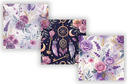 Cute Purple Flowers Pattern Bundle, a Pattern Graphic by FloridPrintables (Thumbnail 4 of 9)