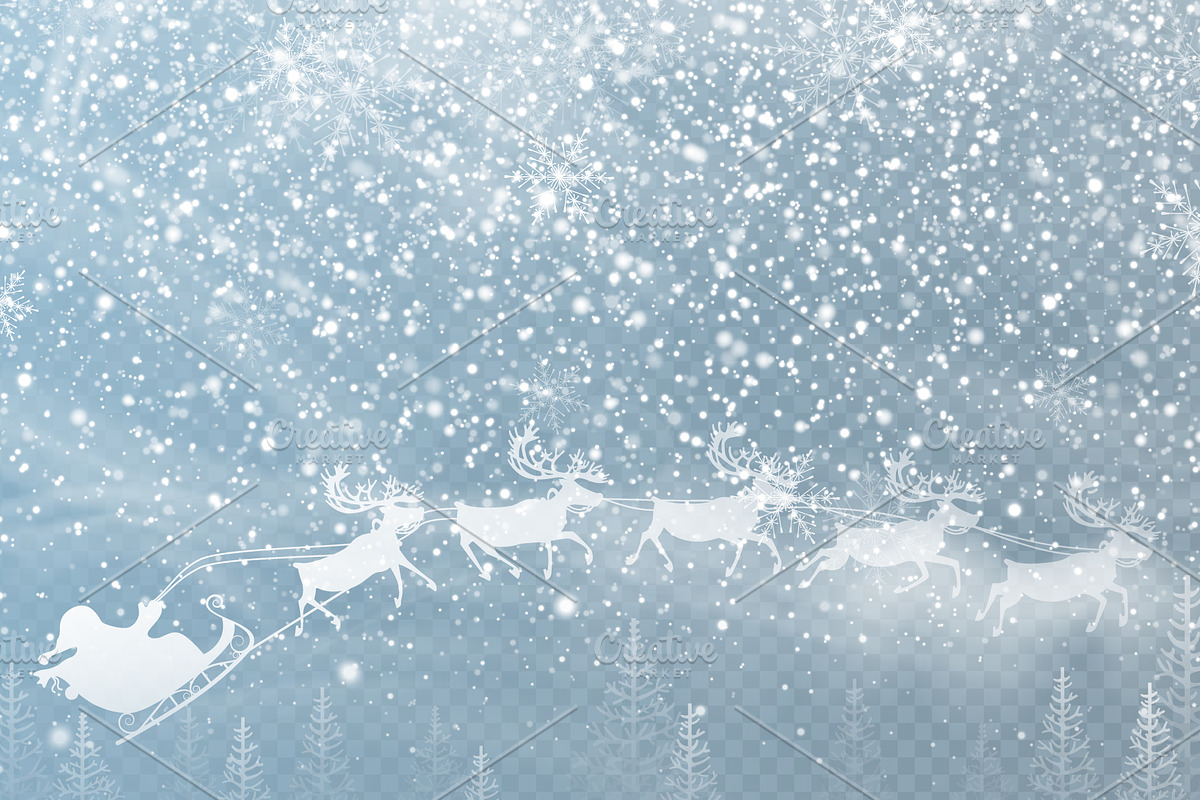 Winter Christmas background, a Seasonal Illustration by Yayasya (Photo 3 of 3)