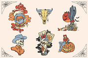 Western Halloween • Illustrations, an Illustration by Pony Gold Studio (Thumbnail 2 of 7)