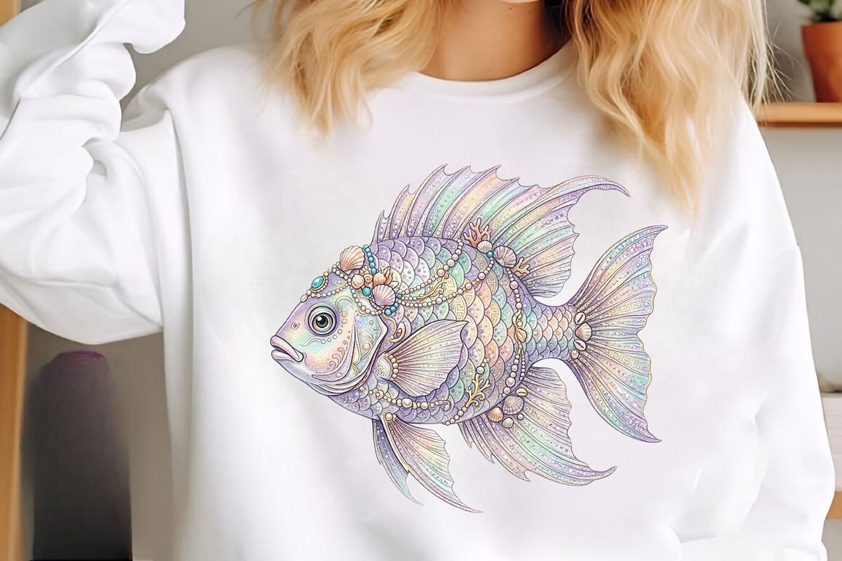 Preppy Glitter Fish PNG, a Transportation Illustration by SinaCreation (Photo 7 of 9)