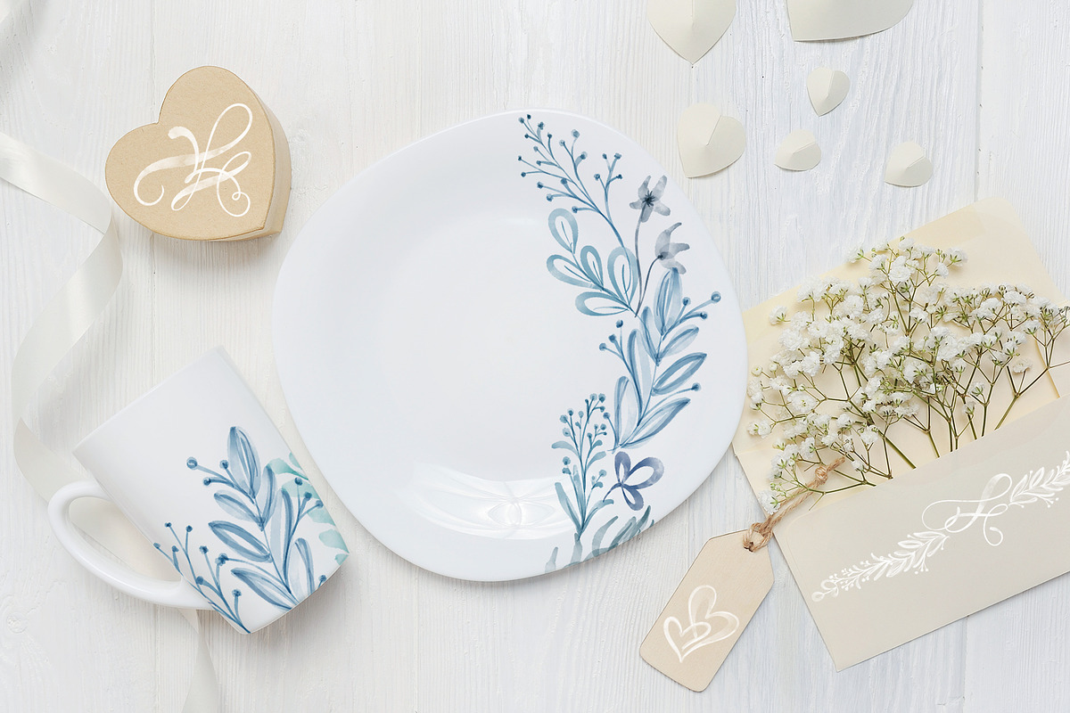 Watercolor Leaves Collection, an Object Illustration by Happy Letters (Photo 7 of 10)
