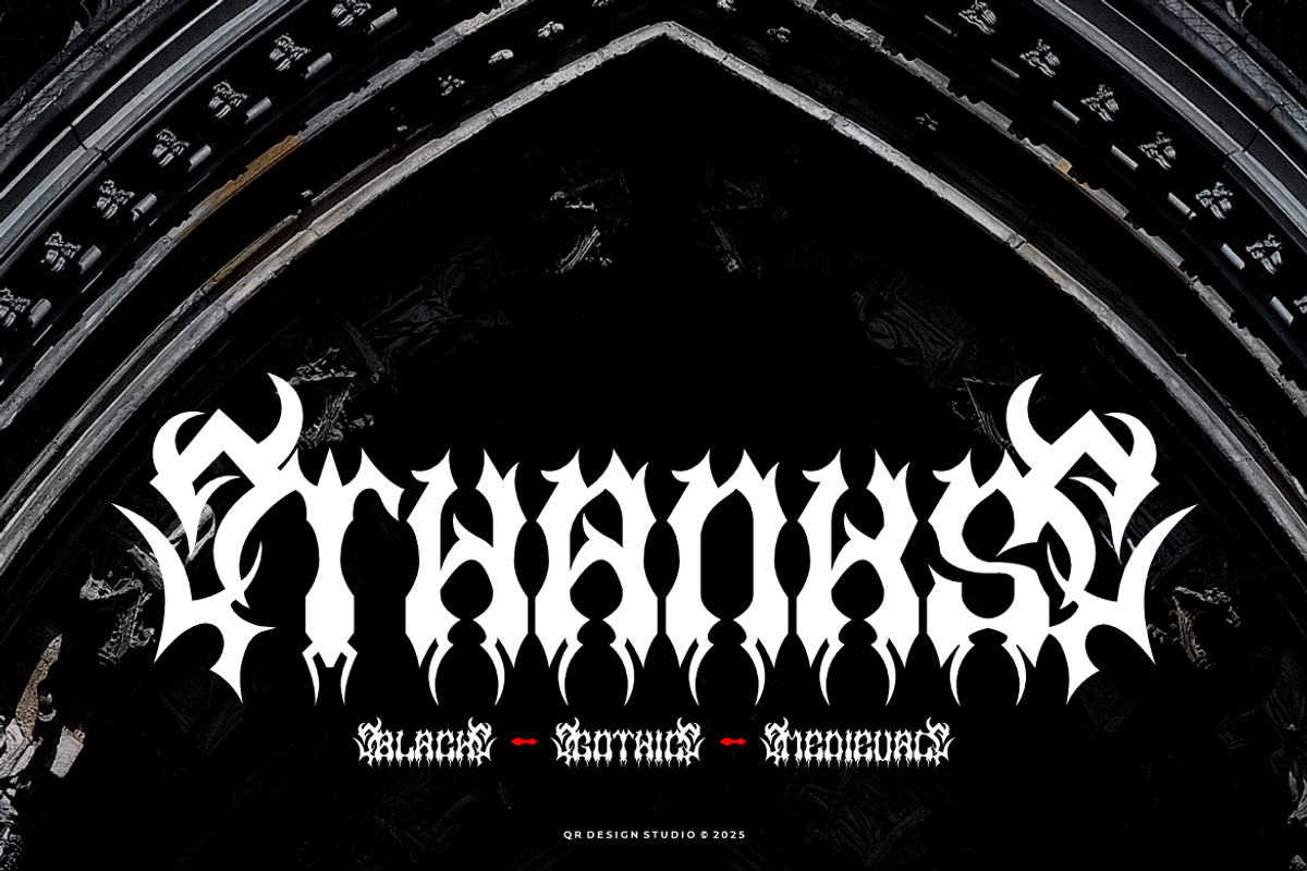 Jasel Ghoshic - Blackletter Font, a Blackletter Font by QR Design Studio (Photo 8 of 8)