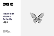 Minimalist Modern Butterfly Logo, a Branding & Logo Template by Luxury Logos (Thumbnail 1 of 4)