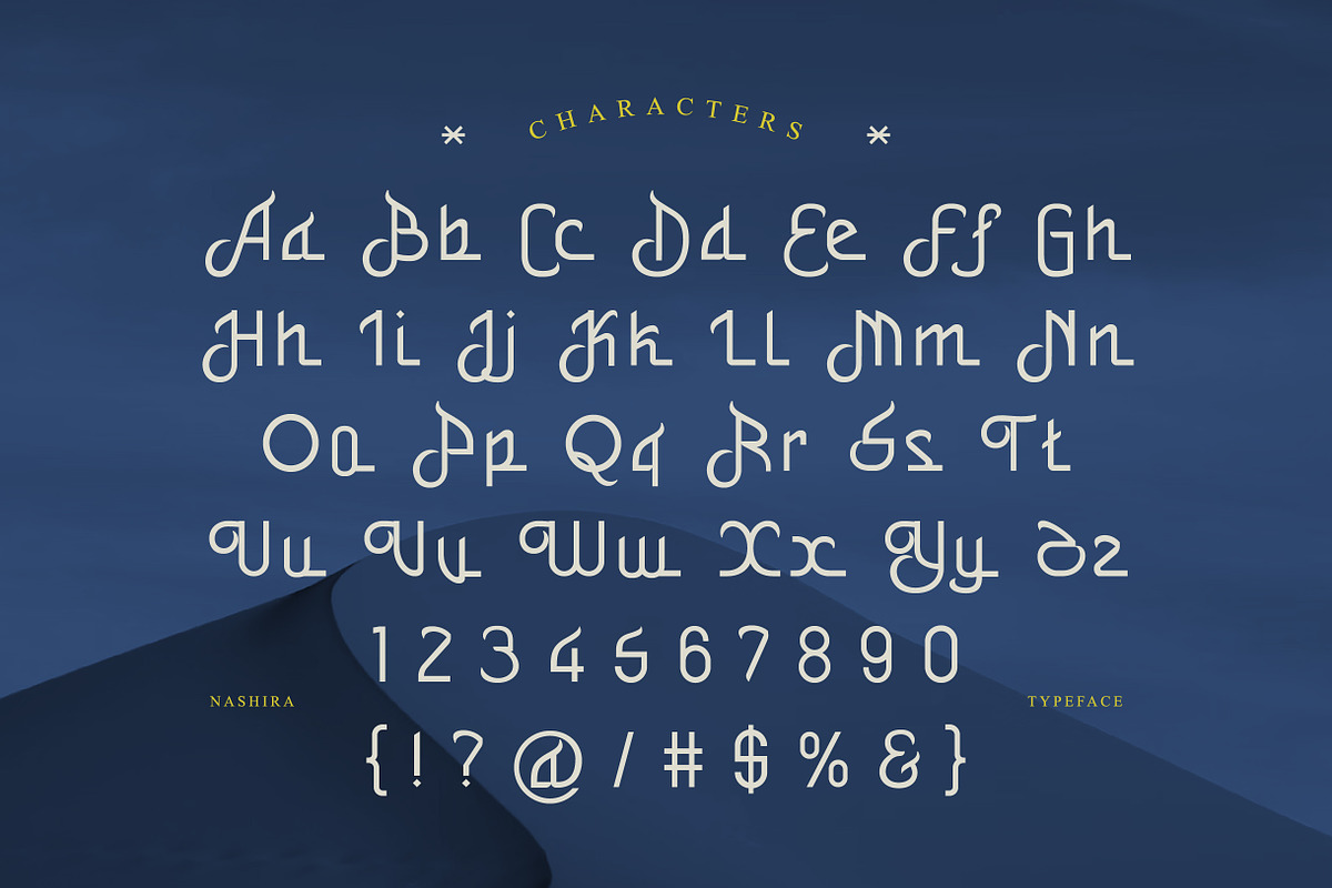 Nashira Creative Font, a Script Font by Catalystco Studio (Photo 2 of 7)