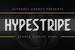 Hypestripe Sports Display Font, a Sans Serif Font by Alphabet Agency