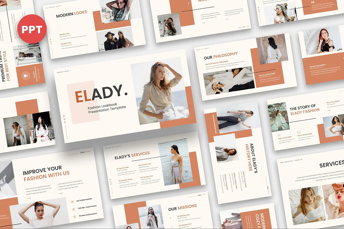Elady - Lookbook Fashion Powerpoint, a Presentation Template by Fit-tee (Photo 1 of 6)