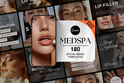 180 Medspa Social Media Templates, a Social Media Template by DesignsbyMariaStudio (Thumbnail 1 of 10)