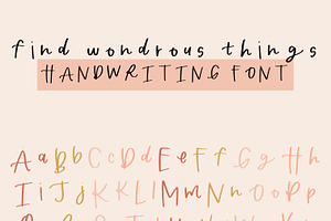 Find Wondrous Things Handwritten