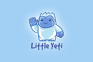 Hello Yeti Mascot Design