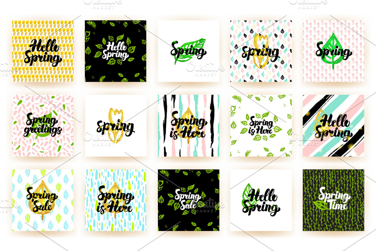 Spring Greeting Postcards Sketch, a Card Template by Anna_leni (Photo 3 of 3)