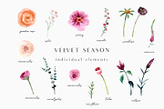 Velvet season - graphic set, an Illustration by Youksy (Thumbnail 3 of 10)