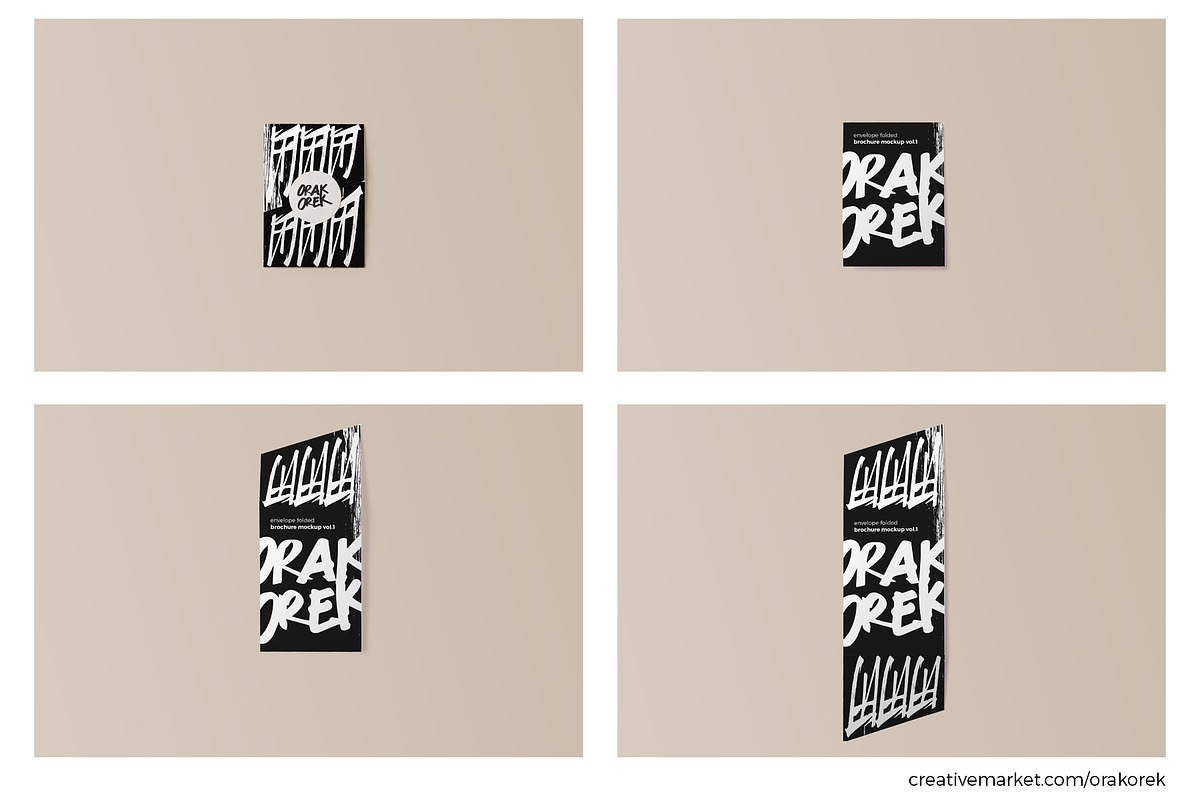 Envelope Folded Brochure Mockup, a Print Template by Orak Orek (Photo 4 of 10)