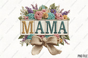 Floral MAMA Yarn Crochet Mother's Da, an Illustration by CraftArtStudio (Thumbnail 1 of 4)
