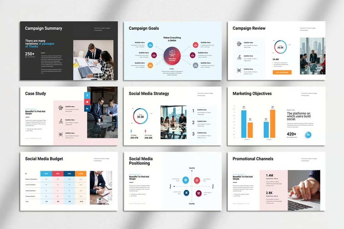 Social Media Marketing Strategy, a Presentation Template by Fit-tee (Photo 5 of 12)