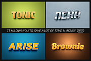 12 Text Effect Templates, a Layer Style Add-On by iDoodle Studio (Thumbnail 5 of 6)
