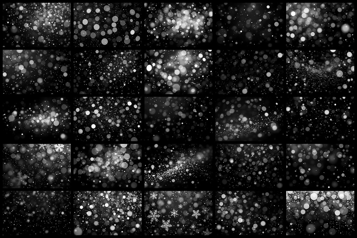 50+ Bokeh Snowfall Overlays, a Texture Graphic by UnicDesign (Photo 2 of 3)