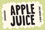Apple Juice - A Hand Drawn Font, a Sans Serif Font by Happy Type Club (Thumbnail 1 of 6)