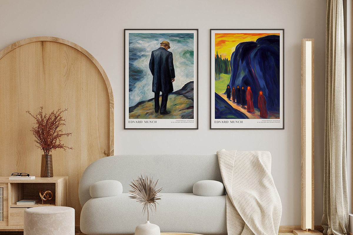 Art Print Poster Edvard Munch Style, an Object Illustration by Vibrand Studio (Photo 6 of 12)