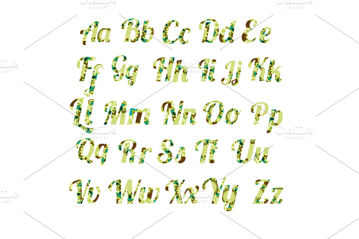 Floral font preview 2
