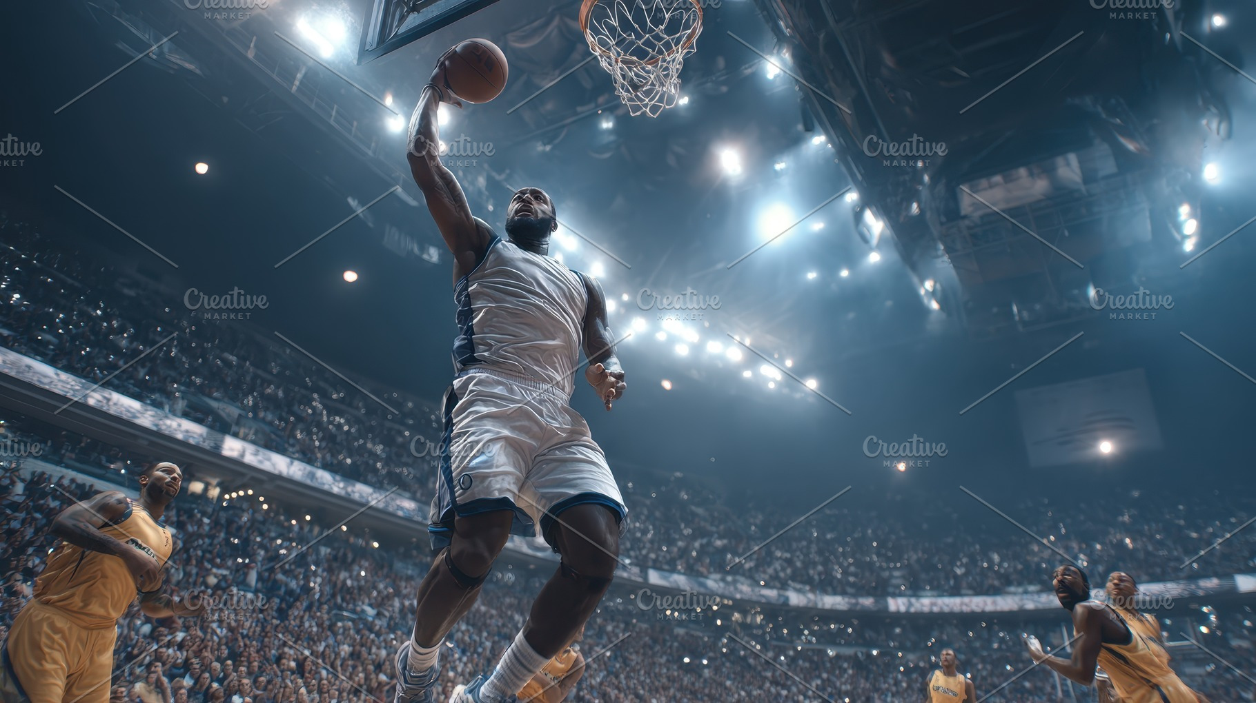 Powerful Basketball Dunk Epic Arena, a Photo by Pixeness Studio