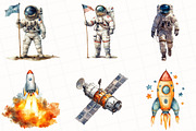 Space Watercolor Clipart, an Illustration by OK Design (Thumbnail 5 of 5)