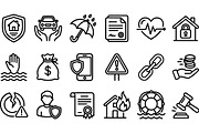 Insurance Protection Icon Set, an Illustration by designvectx (Thumbnail 1 of 3)