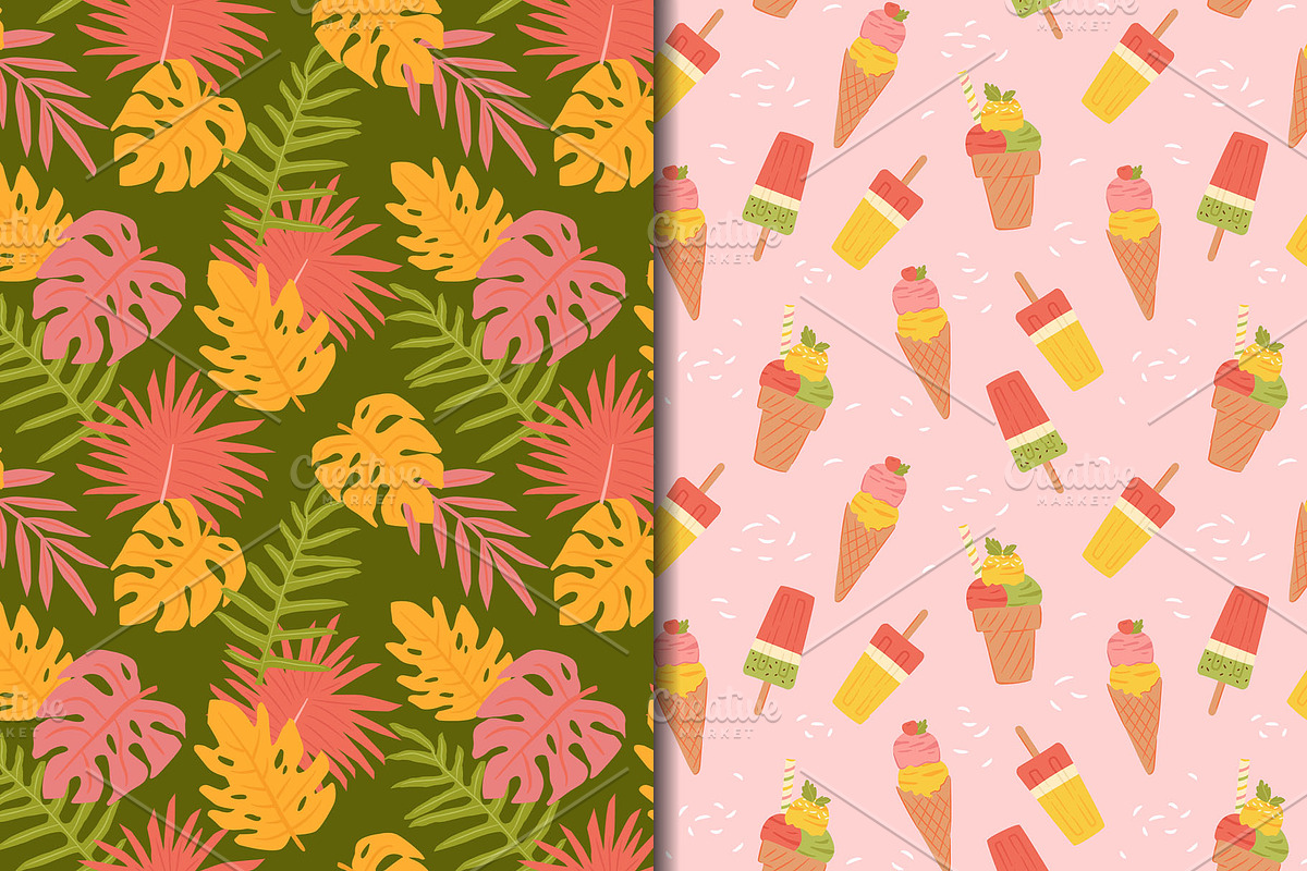 Tropical Summer Pool & Beach Pattern, a Pattern Graphic by CreativeChristiana (Photo 10 of 11)