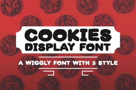 Cookies - A wiggly display font